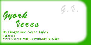 gyork veres business card